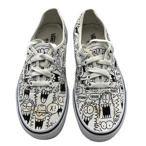 Vans  X Truth Kevin Lyons Authentic Doodle Print Sneakers Womens 8.0 Limited Ed.